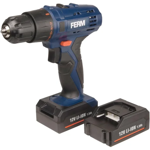 "CDM1119 Li-Ion Akku-Bohrmaschine - 12V/1.5Ah - LED-Arbeitsleuchte - Inkl. Schellladegerät und 2 Batterien - Zwei doppels image"