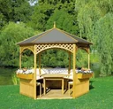 Pavillon Palma mit Dachpappe, Set groß
