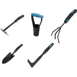 12-teiliges Gartengeräteset mit Schaufel, Harke, Unkrautschieber, Zwiebelpflanze
