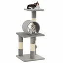 Sisal-Kratzbaum für Katzen 65 cm grau