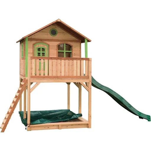 "Andy Spielhaus Braun/Grün - Grüne Rutsche image"