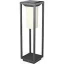 VT-66 Geführter Solar-Gartenmast - Sockel - Anthrazit - 3000K