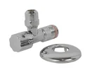 Eckventil, 1/2"AG x 3/8"AG x 10 mm, mit Schubrosette, selbstdichtend