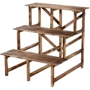 Pflanzentreppe Blumenregal Tannenholz 3 Stufen L80 x W80 x H80cm