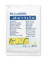 Abdeckplane Standard, Abdeckfolie, gefaltet, 4m x 5m, 20m²