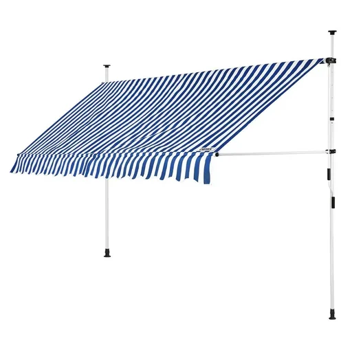 "Klemmmarkise blau/weiß 400cm image"