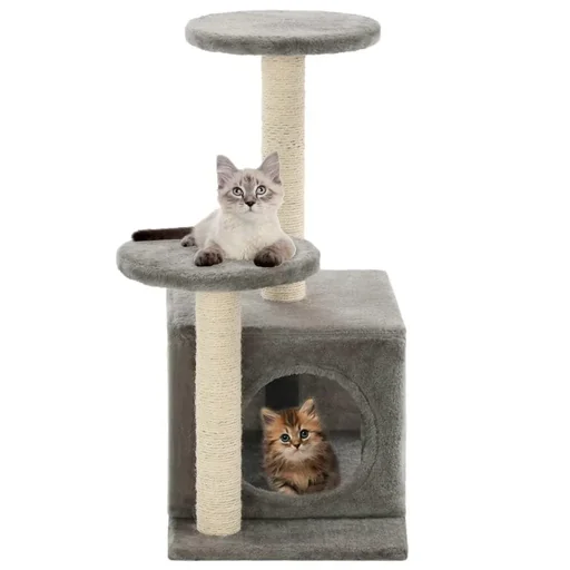 "Sisal-Kratzbaum für Katzen 60 cm grau image"