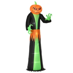 Aufblasbar Kürbis Halloween Dekoration Selbstaufblasend Gespenst mit LED Polyest