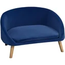 Pawhut Hundesofa mit kuschligem Stoffbezug blau