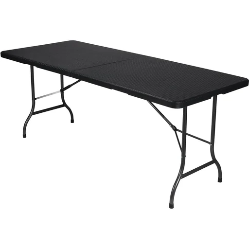 "klapptisch - in rattan-optik - 180 x 75 x 74 cm image"
