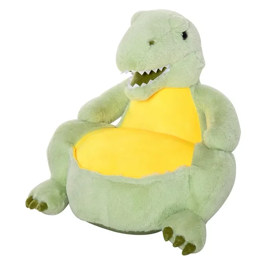 "Plüsch-Kindersessel Plüschtier Kinderstuhl Sofa Dinosaurier für Spielzimmer Kinderzimmer für 18-36 Monaten Grün 60 x 55 image"