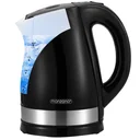 Wasserkocher Design Schwarz/Silber 1,7L