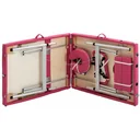 Zusammenklappbarer Massagetisch 3 Zonen Aluminium rosa
