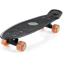 Skateboard mit LED-Licht - Schwarz & Orange - 57 cm