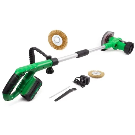 "Akku-Unkrautbürste / Fugenbürste - 100 mm - 2000mAh - 20V - enthält 2 Bürsten und 1 zusätzliche Metallbürste image"