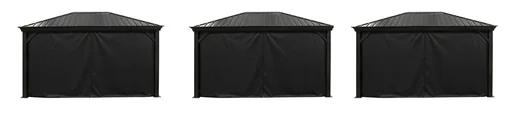 "Pavillon Zubehör Vorhang-Set Marsala 10x14 Schwarz image"