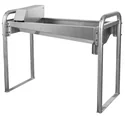 Trogtränke aus Edelstahl mit Bodengestell, 95 l, 190 cm