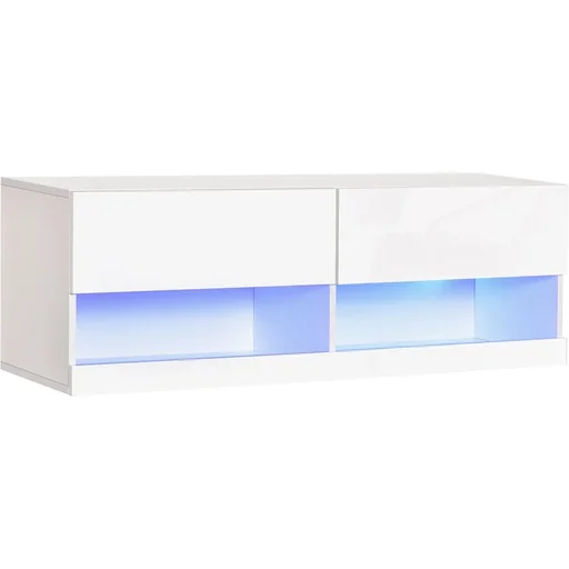 "TV Board mit LED Beleuchtung weiß image"
