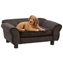 Hundebank 72x45x30 cm Plüsch braun