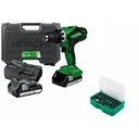 DS18DJL(LC) Akku-Bohrer, 18 Volt Li-Ion mit Koffer + 31-teiliger Bit - Box