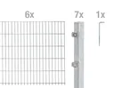 Doppelstabmattenzaun Komplettset, feuerverzinkt, Höhe 100 cm, Länge 12 m