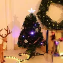 Christbaum inklusive Kunststoffständer grün