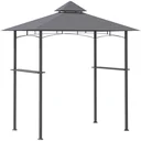 Grillpavillon mit 2 Seitenablagen aus Stahleisen
