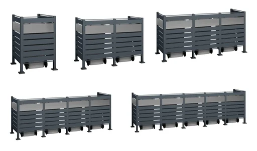 "Mülltonnenverkleidung Planum 5er Box, 120 cm, antharzit image"