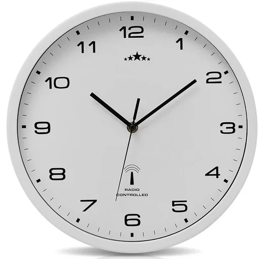 "Wanduhr Radio Ø 31cm - weiß image"