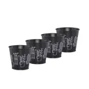 Übertopf aus Metall in Schwarz 4er Set