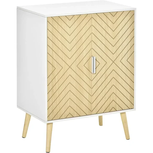 "Sideboard Kommode Beistellschrank mit 2 Einlegeboden Lagerschrank Aufbewahrungsschrank Küchenschrank Nachtschrank verste image"