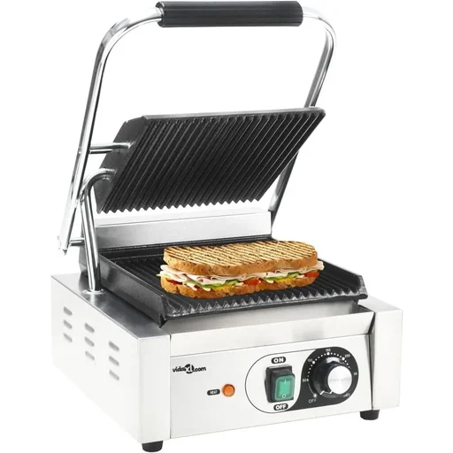 "Panini-Grill gerillt 1800 W 32x41x19 cm Edelstahl image"