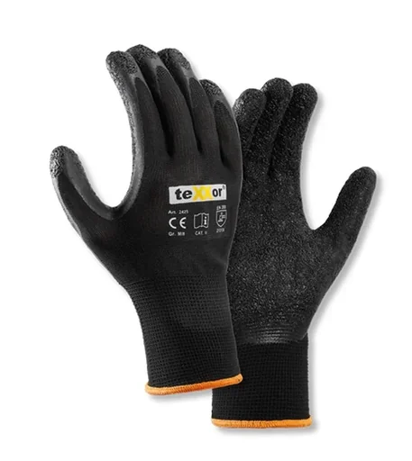 "Polyester-Strickhandschuh LATEX schwarz/ schwarz Gr. 10 image"