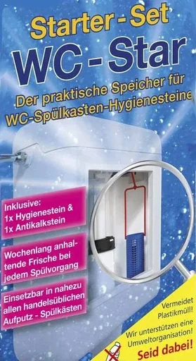 "WC-Star, Starter-Set mit Blauspüler WC-Hygienestein, Antikalk-Stein image"