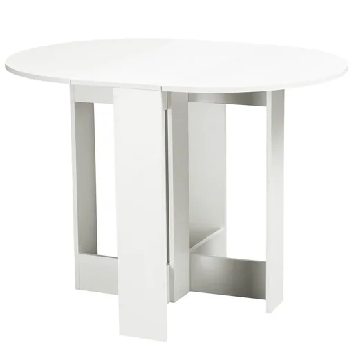 "Esstisch Klapptisch Esszimmertisch Tisch Ablagefläche Spanplatte Holz Weiß 104 x 76 x 73,7 cm image"