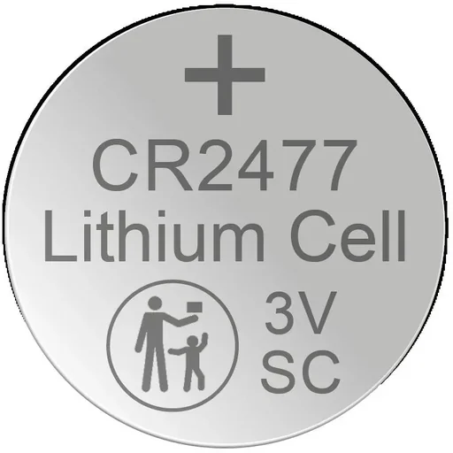 "Lithium Knopfzelle CR2477, 3 Volt - 1 Stück image"