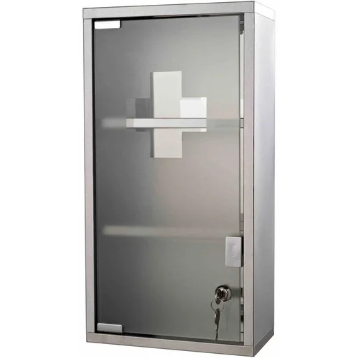 "Medizinschrank Medikamentenschrank Arzneischrank 3 Fächer Edelstahl image"