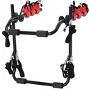 Fahrradheckträger für 3 Fahrräder Fahrradträger Heckträger faltbar Metall + Kunststoff Schwarz + Rot