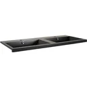 Concept Waschbecken Polybeton 2gaten 120cm schwartz