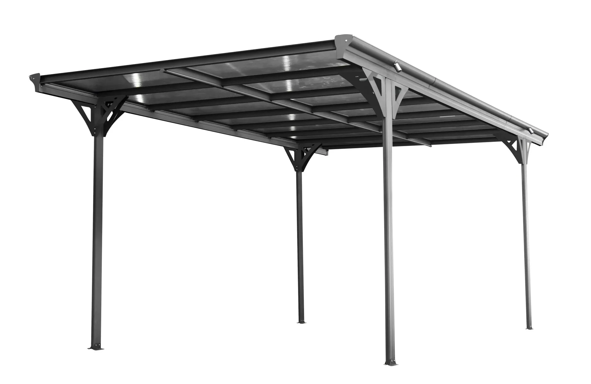 Westmann Carport Helsinki, 305×503×232 cm, Anthrazit – Aluminium mit Polycarbonatdach
