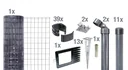 Fix-Clip Pro als Zaun-Komplettset, mit Einschlagbodenhülse, anthrazit, Höhe 81 cm, Länge 25 m