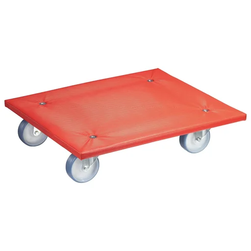 "Transporthilfe MM 1397, 59 x 49 x 14 cm, harte Rollen Ø 100 mm, Rollenlager, Platte FSC® bezogen, Tragkraft 400 kg image"