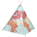 Weltkarte Tipi Zelt Multi farben