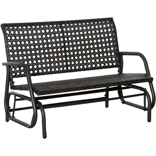 "Polyrattan-Schaukelsofa mit extra breitem Sitz, 70L x 120B x 84H cm, grau image"