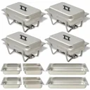 Rechaud-Set, Edelstahl, 4-teilig