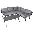 Lounge-Gruppe AURELIA, Alu, dunkelgrau / Polyester, grau