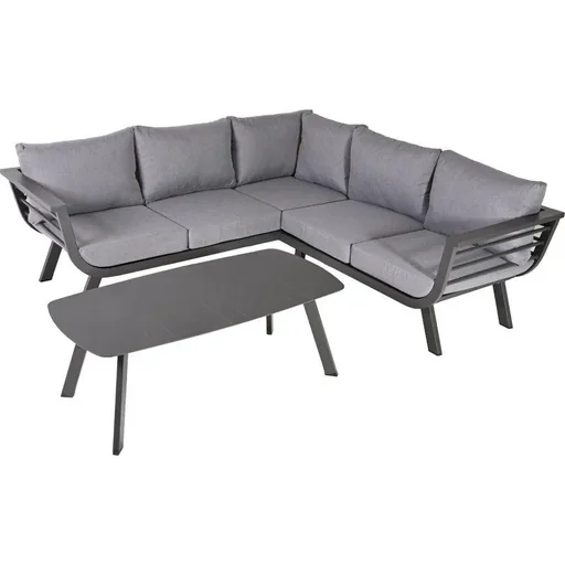 "Lounge-Gruppe AURELIA, Alu, dunkelgrau / Polyester, grau image"