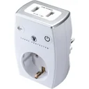 Steckdosen-Ladeadapter mit 2 USB-Anschlüssen, weiß