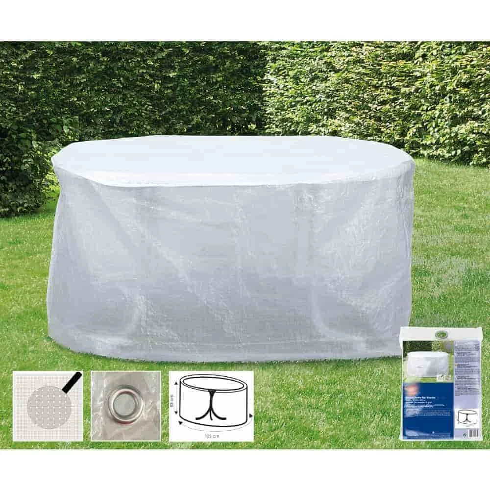 Transparente Gartentisch-Schutzhülle, 143 x 93 x 83 cm