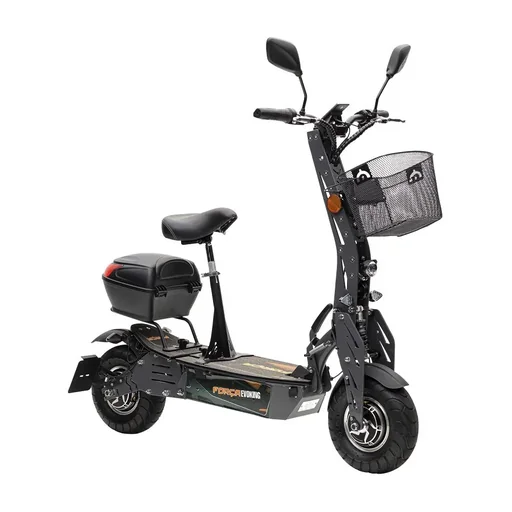 "E-Roller "Evoking" Duo Safety Plus 45 km/h inklusive Blinkanlage, Gepäck-Case und Lithium-Akku schwarz image"
